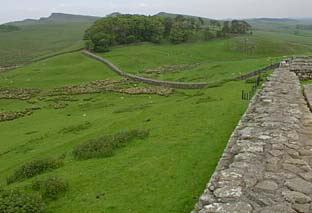 Wall lying on the hillsides