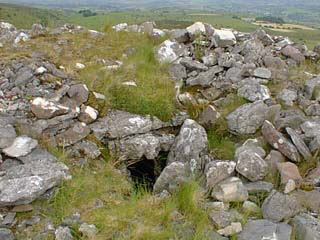 Entrance to Cairn O, overlooking Loch Arrow