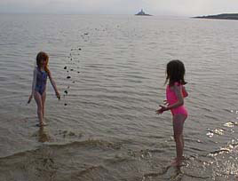 Girls playing in Fenit