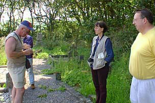Locals at the burial ground