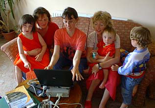The family gathers round the new media