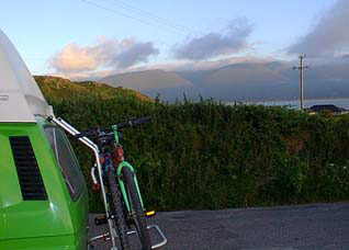 Parking in front of Dingle Peninsula