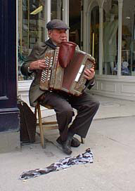 Old accordian player