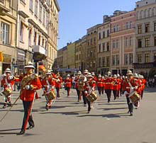 Marching bands in Rynek Glowny