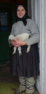 Demian's mother with lamb
