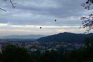 Balloons from Ljubljana castle