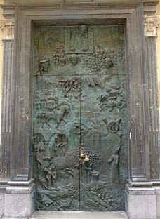 Bronze door